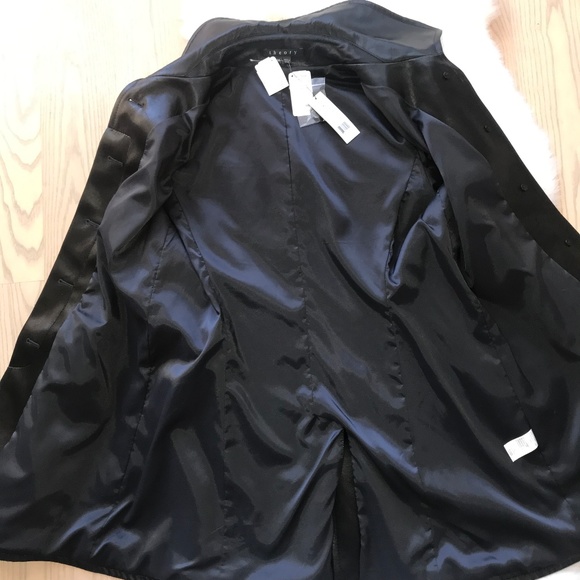 Theory NWT Panyia Slick Black Trench Coat SOLD OUT - Picture 7 of 8
